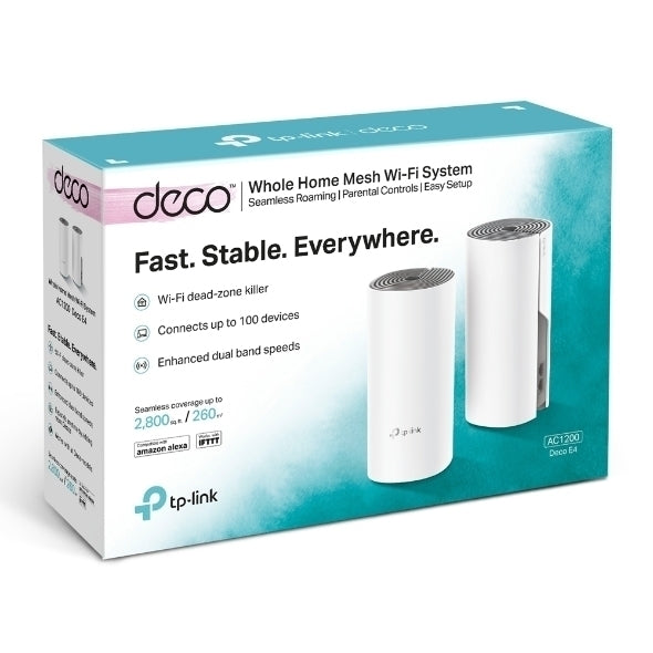 TP-Link Deco E4 - AC1200 Whole Home Mesh Wi-Fi System (2-Pack)