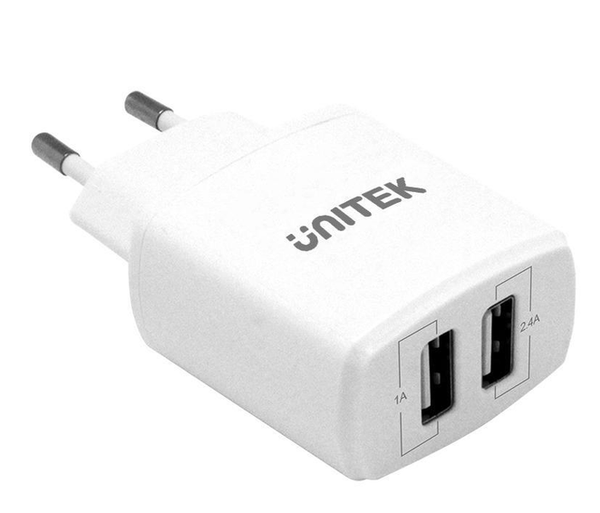 Unitek 17W 2-Port USB Smart Wall Charger