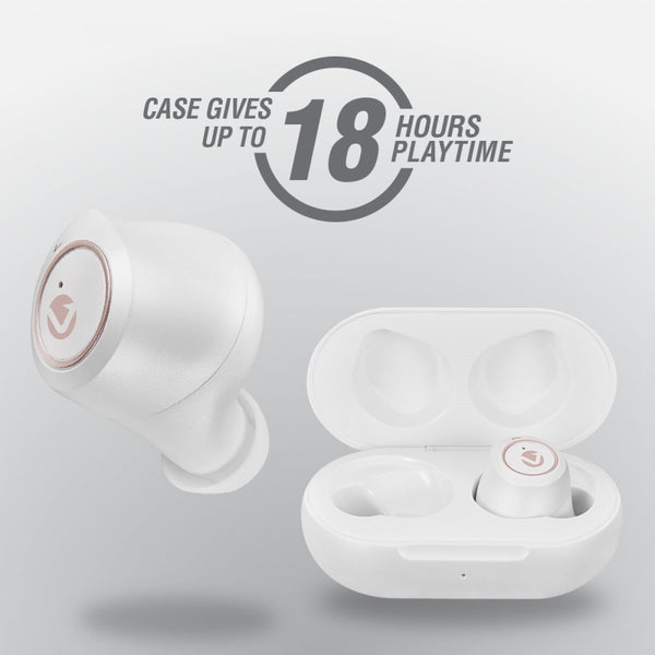 Volkano Taurus Series True Wireless Earphones - White