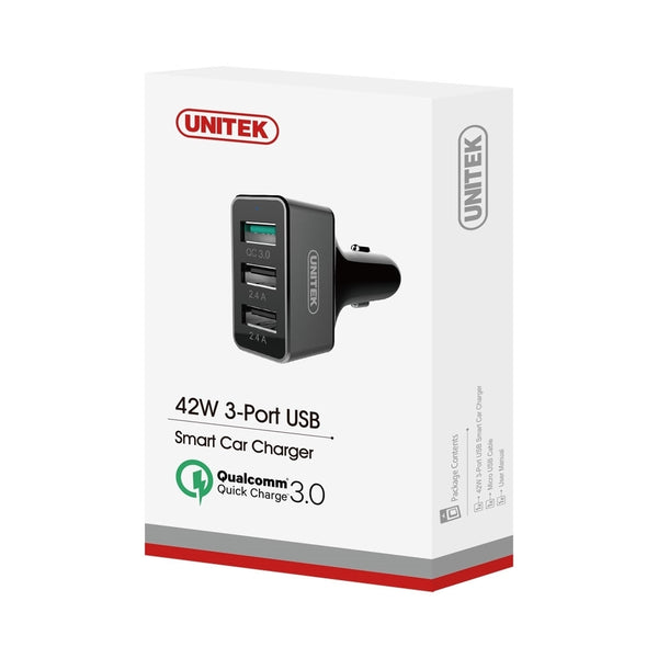 Unitek 3-Port USB Car Charger