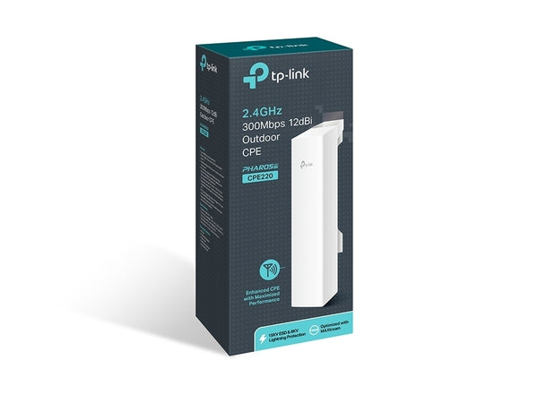 TP-Link CPE220 2.4GHz 300Mbps 12dBi 2x2 Outdoor CPE