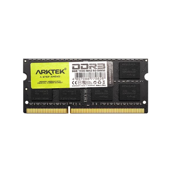 Arktek 8GB DDR3 1600Mhz Notebook Memory – CRM Technology Pty Ltd