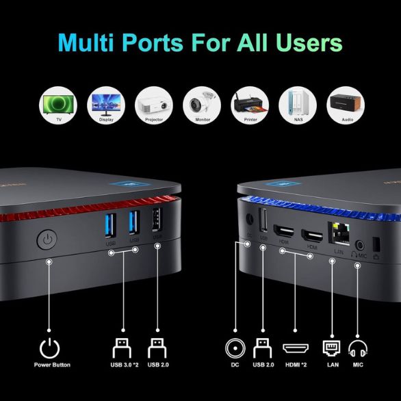 Blackview MP60 Mini PC Intel N150 16GB Ram 512GB SSD Win11 Pro